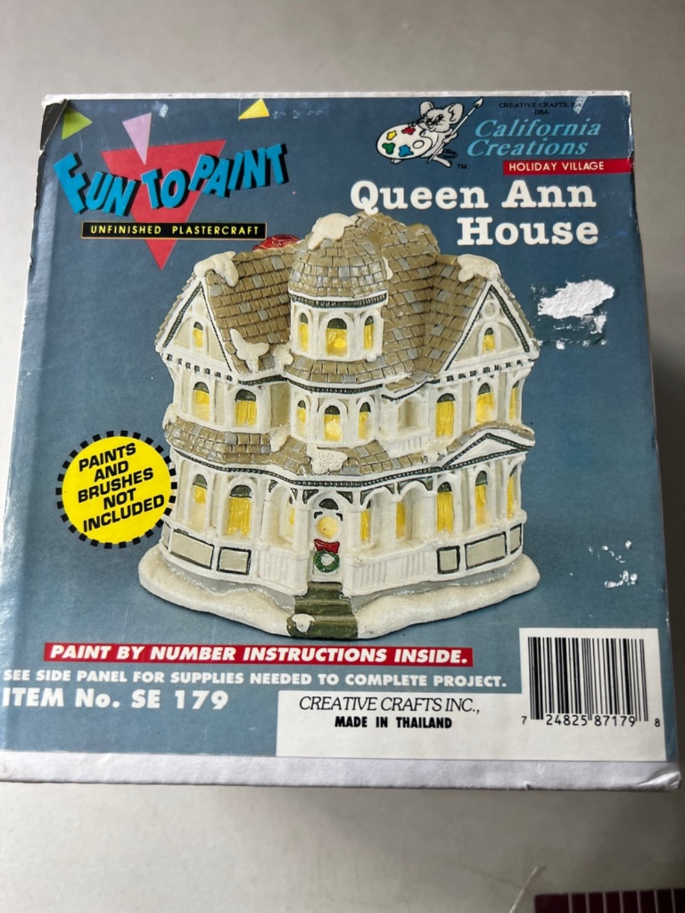 California Creations Queen Ann House Holiday Village Unfinished Plastercraft